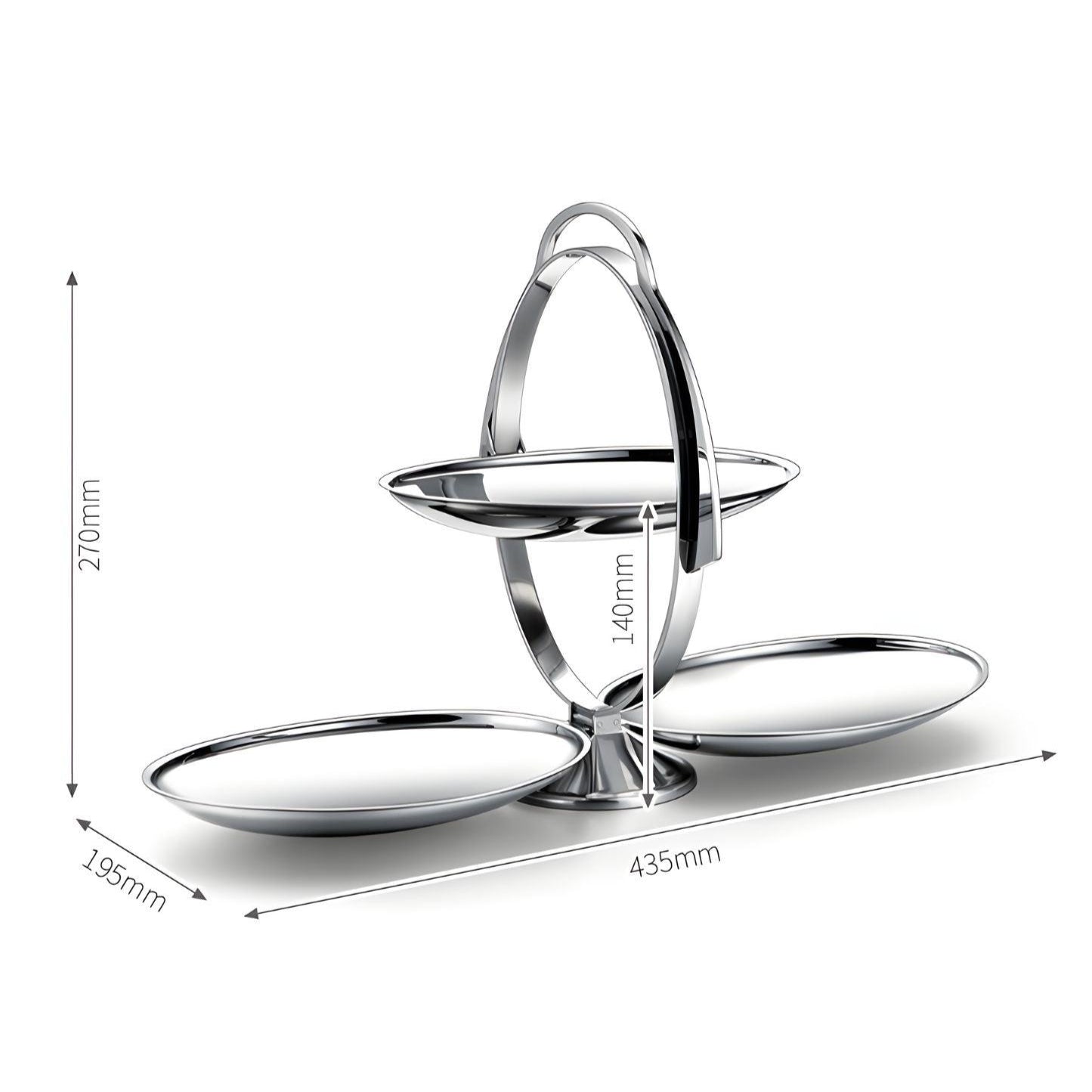 2 - Tier Foldable Dessert Stand - Luwak - Morden Minimalis Home Decor